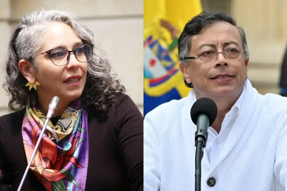 Gustavo Petro y María José Pizarro en una fotografía.