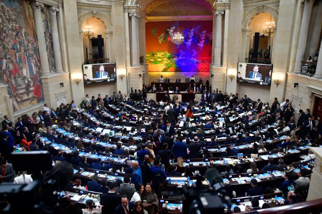 Reforma pensional de Petro durante el debate en el Congreso de Colombia